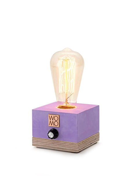 Concrete Purple Handmade Table Lamp