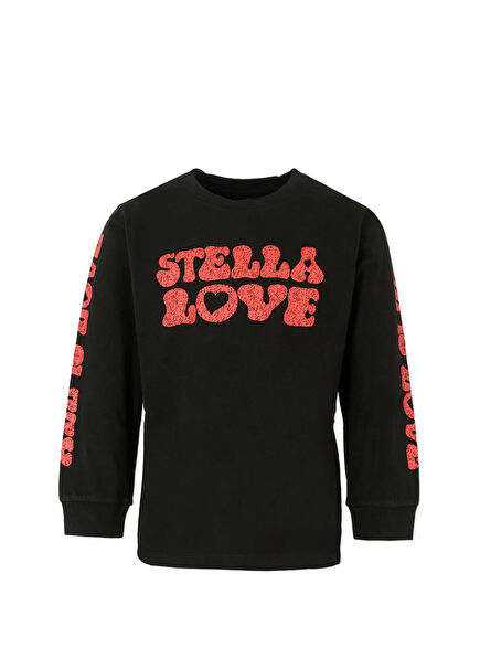 Siyah Uzun Kollu Kız Çocuk T-shirt