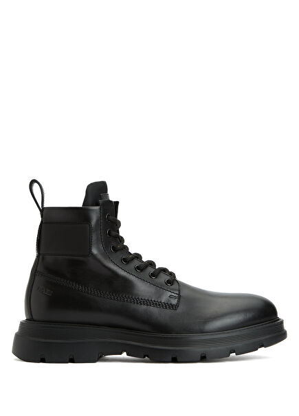 Black Men's Leather Boots