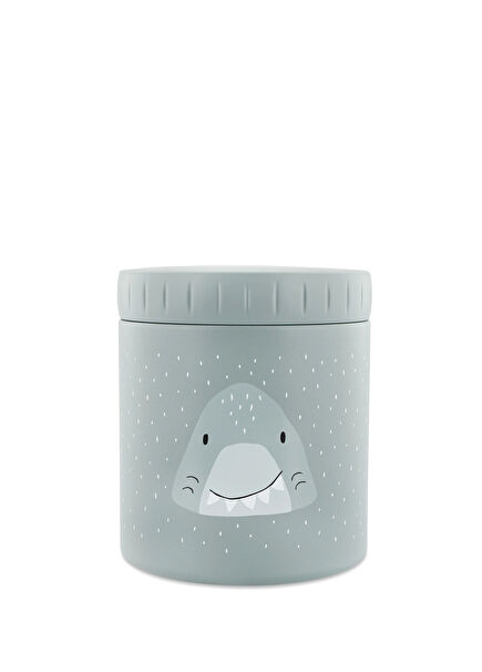 Mrs Shark Grey 500 ml Steel Lunchbox