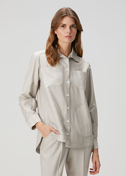 Beige Wool Shirt