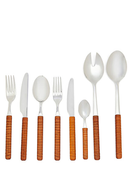 Ratan Kahve 74 Parça Çatal Bıçak Kaşık Seti