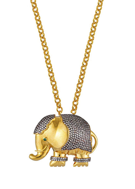 Elephant Kadın Altın Kaplama Kolye