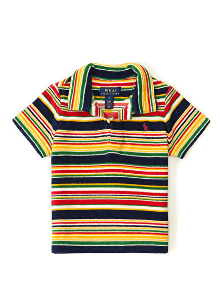 Colorblocked Çizgili Çocuk Polo T-shirt
