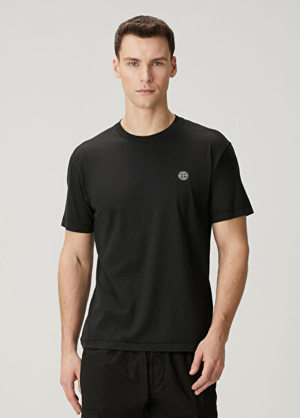 Black Logo Detailed T-Shirt