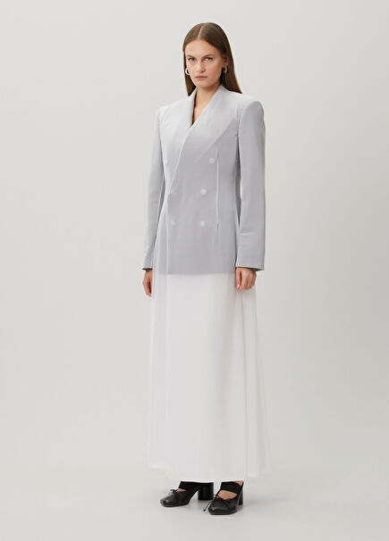 Covered Tailored Beyaz Maksi Elbise