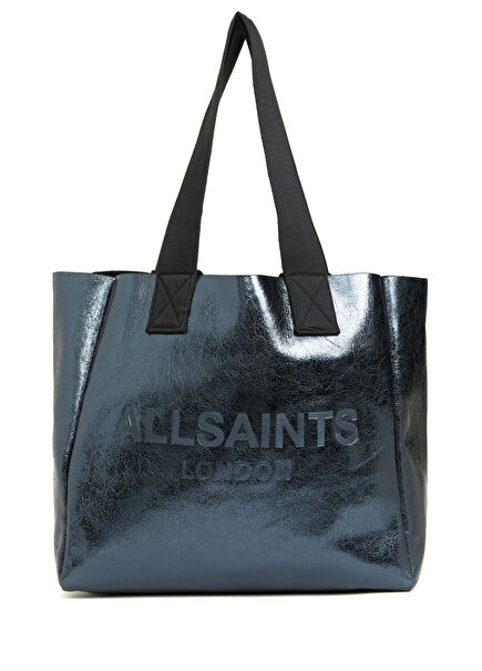 Izzy Lacivert Kadın Deri Alışveriş Çantası