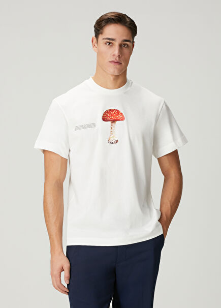 Beyaz Organik Pamuk T-shirt