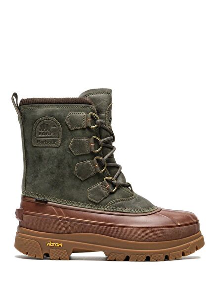 X Barbour Caribou Men's Khaki Leather Boots