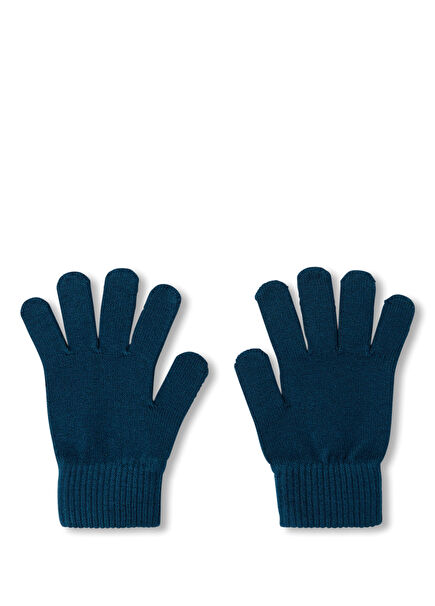 Petrol Blue Soft Knit Boys' Gloves