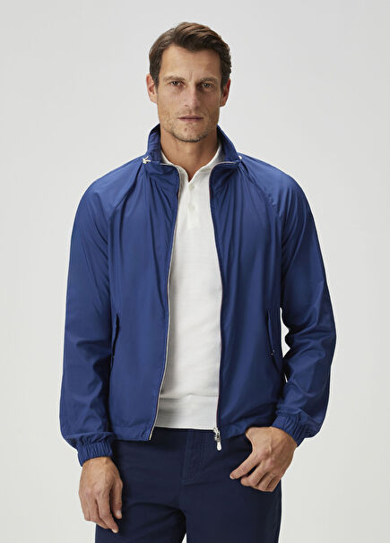 Dark Blue Hooded Coat