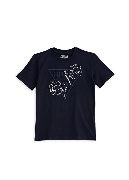 Lacivert Kısa Kollu Erkek Çocuk T-shirt 