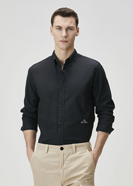 Navy Blue Oxford Shirt