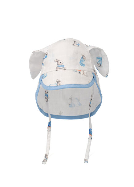 Bébé Lapin Muslin Neck Guard Boy's Baby Cap