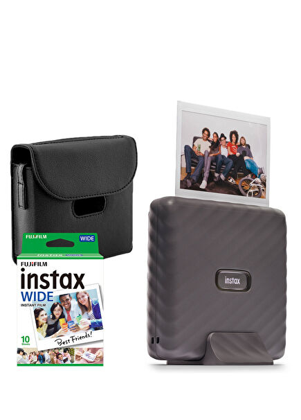 Instax Wide Link Gri Akıllı Yazıcı ve Çantalı Hediye Seti 3