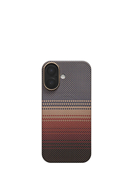 Tactile Woven iPhone 17 MagSafe Uyumlu Kahverengi Telefon Kılıfı