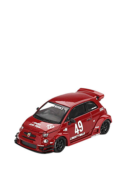 1:64 LB-Wrks x Abas Works Abarth 595 Red Diecast Kırmızı Model Araba
