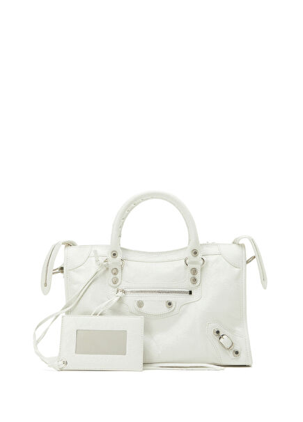 Le City Small White Women's Leather Bag