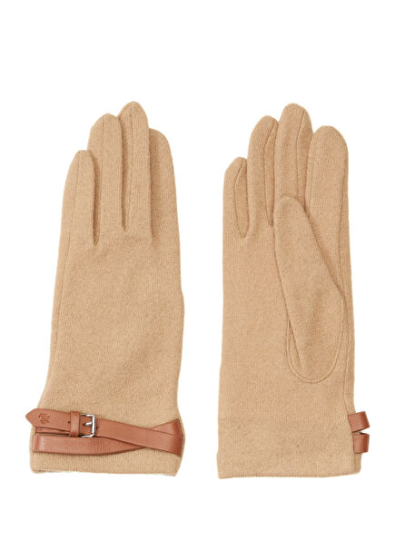 Bej Kadın Yün Eldiven