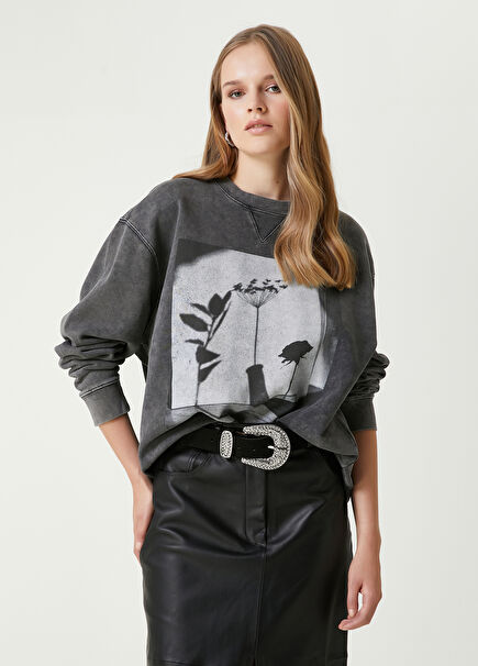 Anthracite Photo Printed Sweatshirt