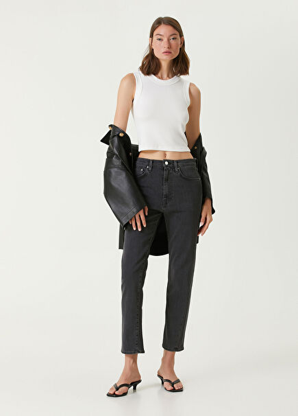 Antrasit Organik Pamuk Jean Pantolon