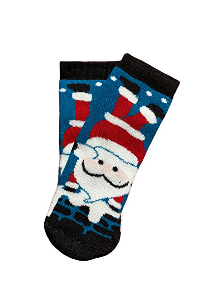 Lille Trove Santa Blue Yılbaşı Temalı Unisex ÇocukÇorap