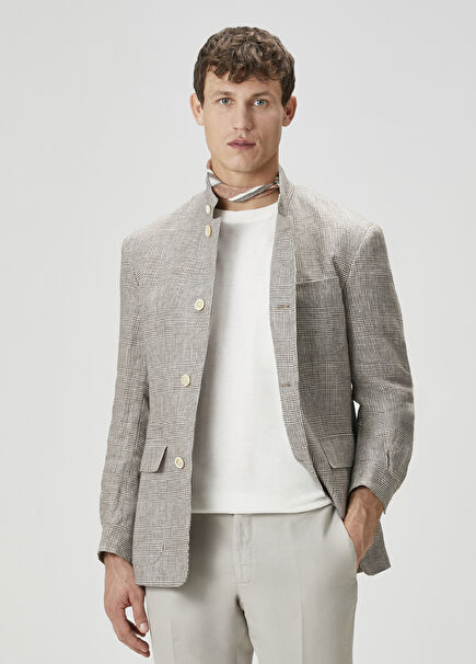 Brown Linen Jacket