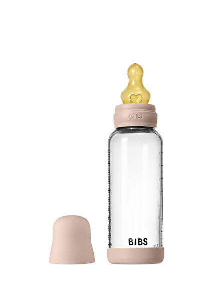 Baby Bottle Comp Set Blush Pink Glass Bottle 240 ml
