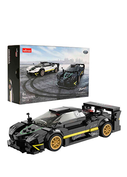 1:28 Pagani Zonda R Black 387 Piece 6+ Years Old Model Car Making Set
