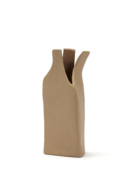 Kahverengi Seramik Vazo 21,5 cm
