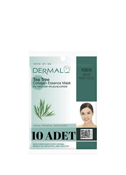 Tea Tree Collagen Sebum Control Soothing Revitalizing 10-Pack Face Mask