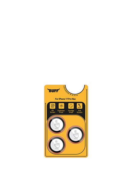 iPhone 17 Pro Max Turuncu Metal Kamera Lens Koruyucu