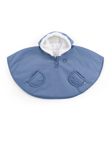 Blue Waterproof Unisex Baby Poncho Raincoat