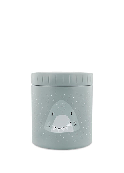 Mr. Shark Gri Çelik Termal Çocuk Yemek Kabı 500 ml