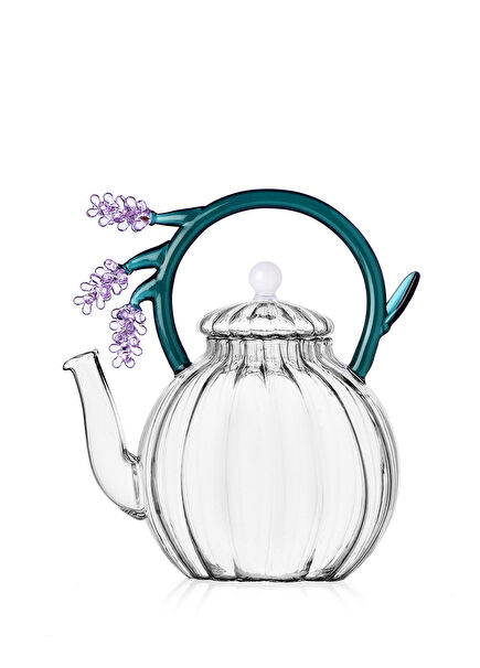 Botanica Lavanta Figürlü El Yapımı Cam Demlik