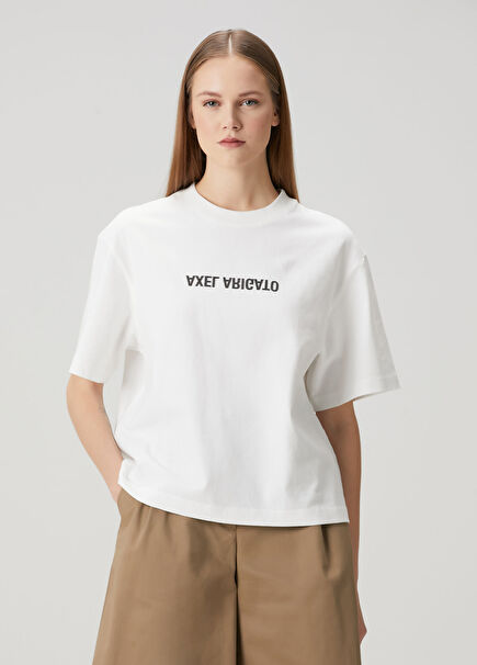 Distort Beyaz T-shirt