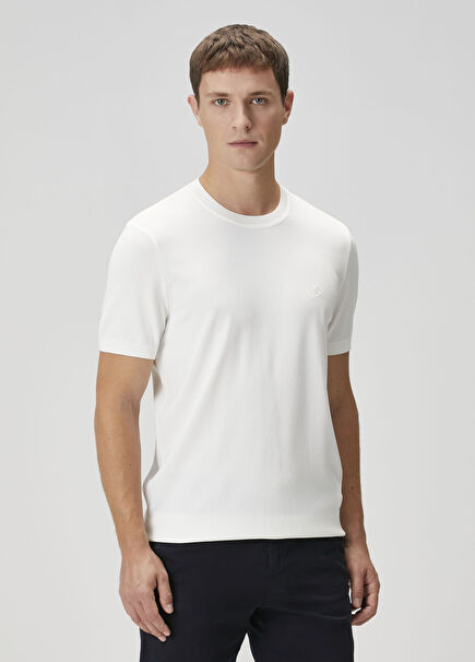 White Short Sleeve Sweater