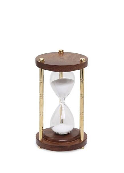 Gold Kahverengi Ahşap Kum Saati