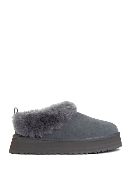 Tazzelle Koyu Gri Kadın Deri Bot