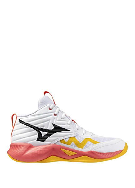 Wave Momentum Pro MID Beyaz Turuncu Unisex Voleybol Ayakkabısı