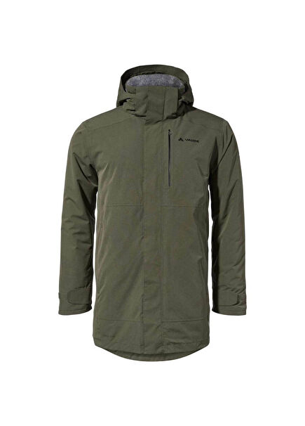 Idris Wool II Men's Green Hooded Outdoor Parka