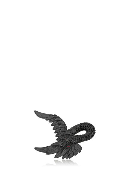 Wings Swan Double Finger Women's Silver Ring