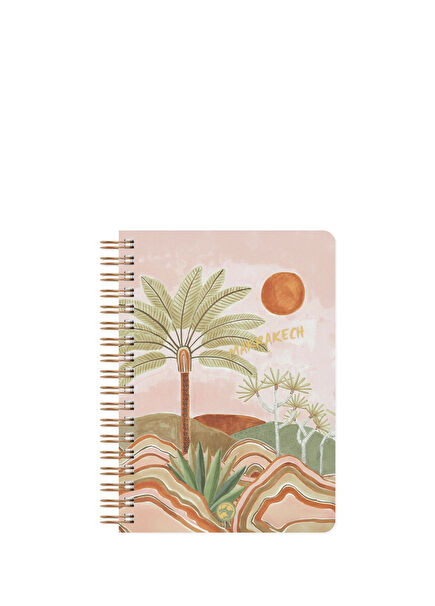 Marrakech Checkered Palm Spiral Notebook