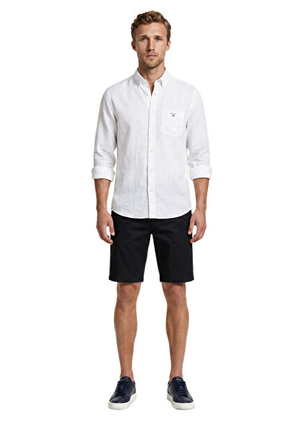 Siyah Slim Fit Erkek Şort