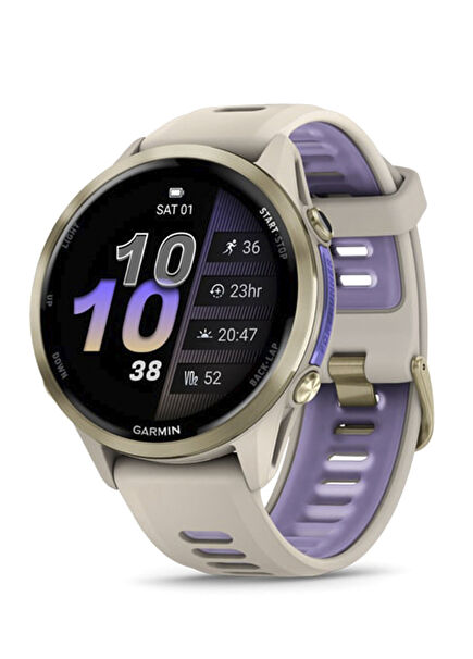 Forerunner 970 Soft Gold Titanium Gray Silicone Strap Smartwatch