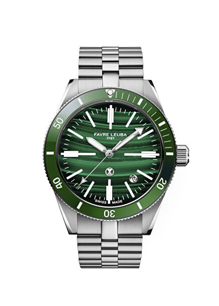 Deep Raider Renaissance Malachite Metalik Gri Çelik Erkek Kol Saati