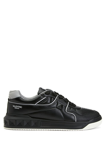 One Stud Siyah Erkek Deri Sneaker