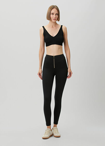 Black Zippered Leggings
