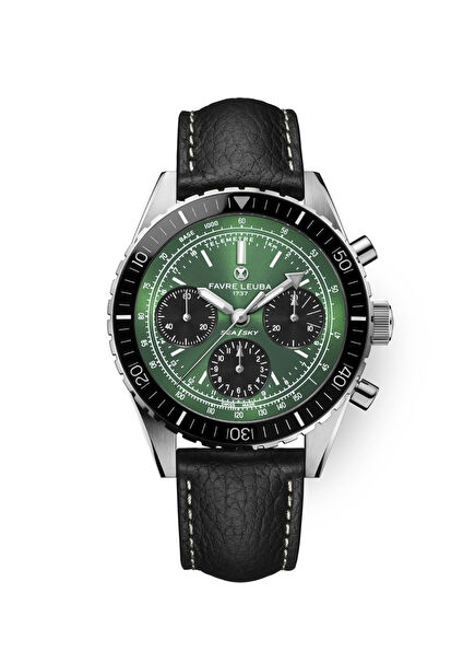 Sea Sky Revival Siyah Deri Erkek Kol Saati