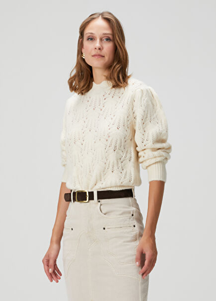 Celestine Ekru Yün Kazak